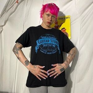 Black graphic T-shirt